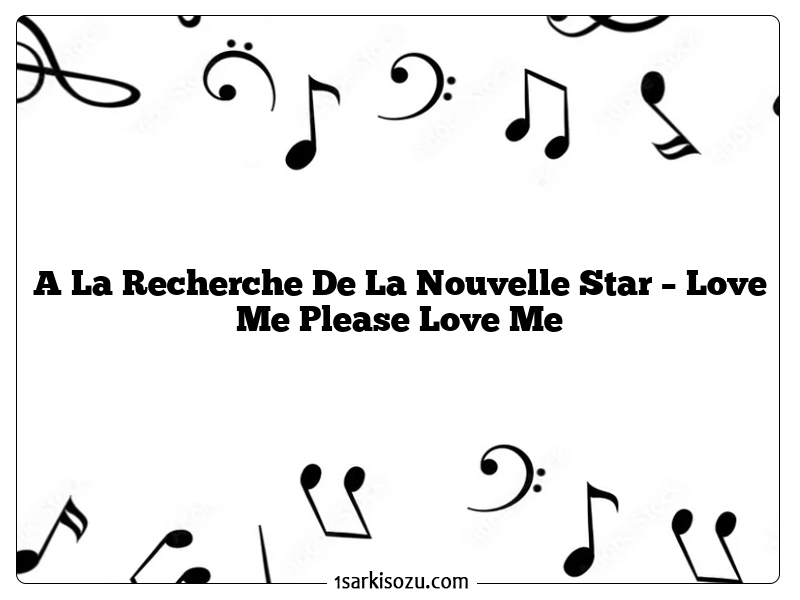 A La Recherche De La Nouvelle Star – Love Me Please Love Me