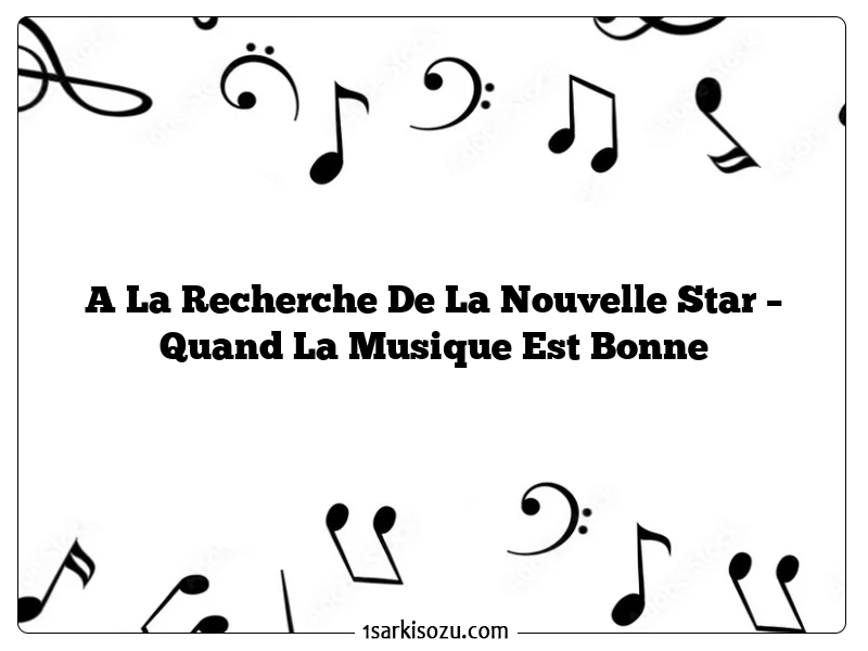 A La Recherche De La Nouvelle Star – Quand La Musique Est Bonne